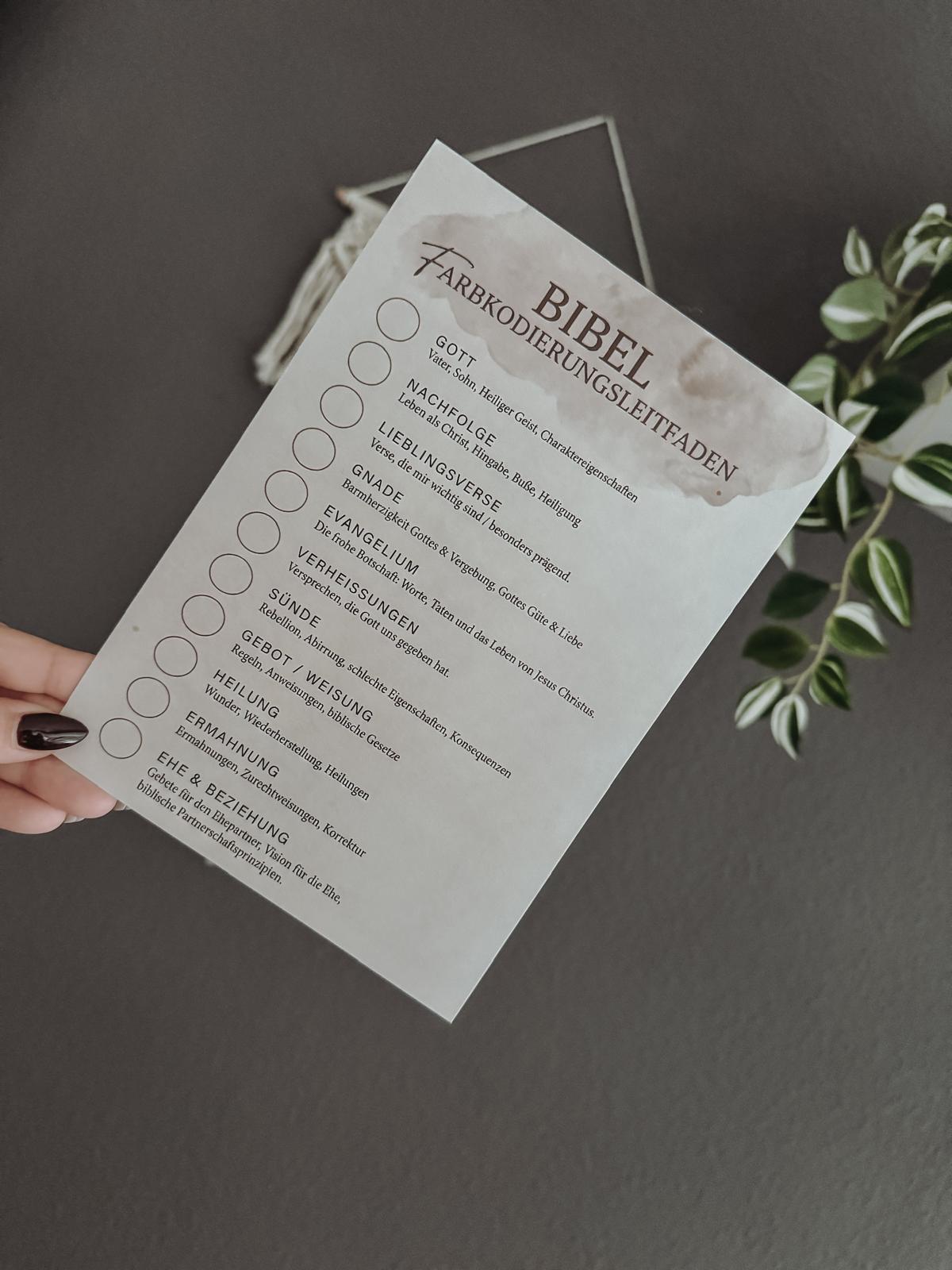 Farbkodierungsleitfaden Bibel A5