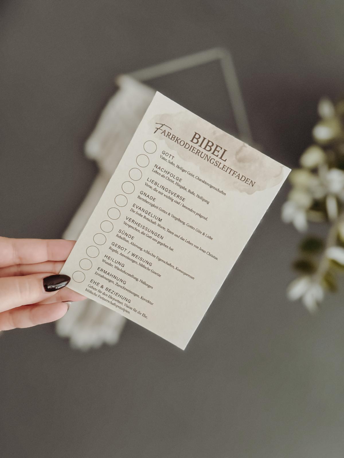 Farbkodierungsleitfaden Bibel A6