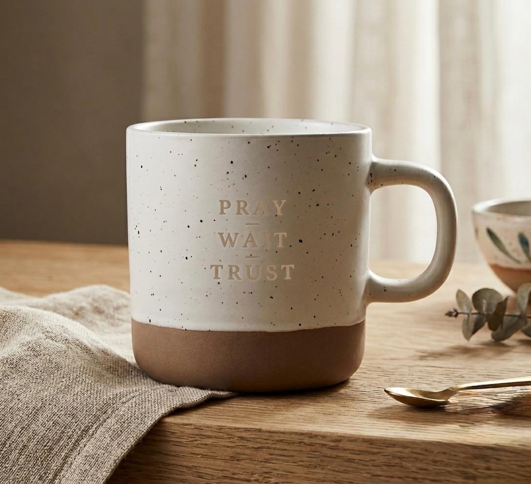 Kaffee Tasse - Pray Wait Trust