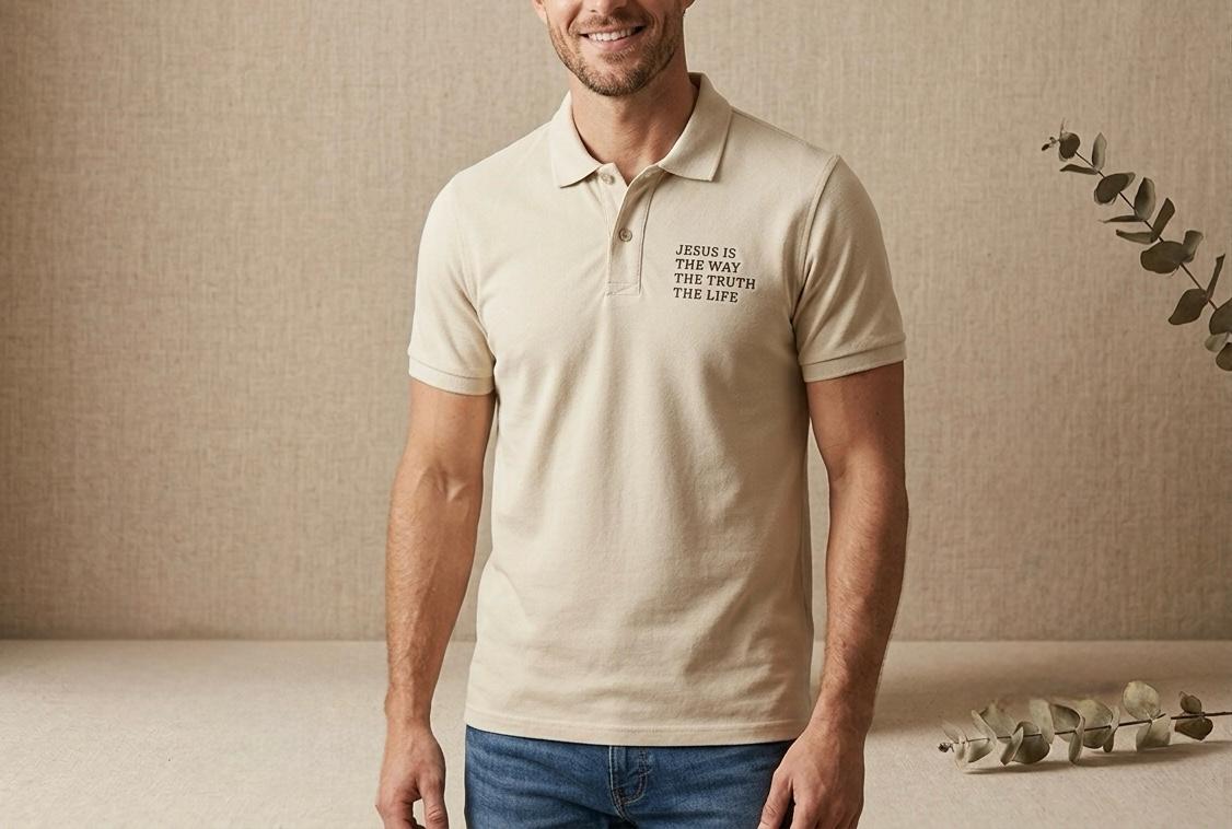 Polo Shirt - Jesus is the Way the Truth the Life
